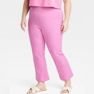 A New Day High Rise Kick Flare Pull on pants Purple/Pink Size 17